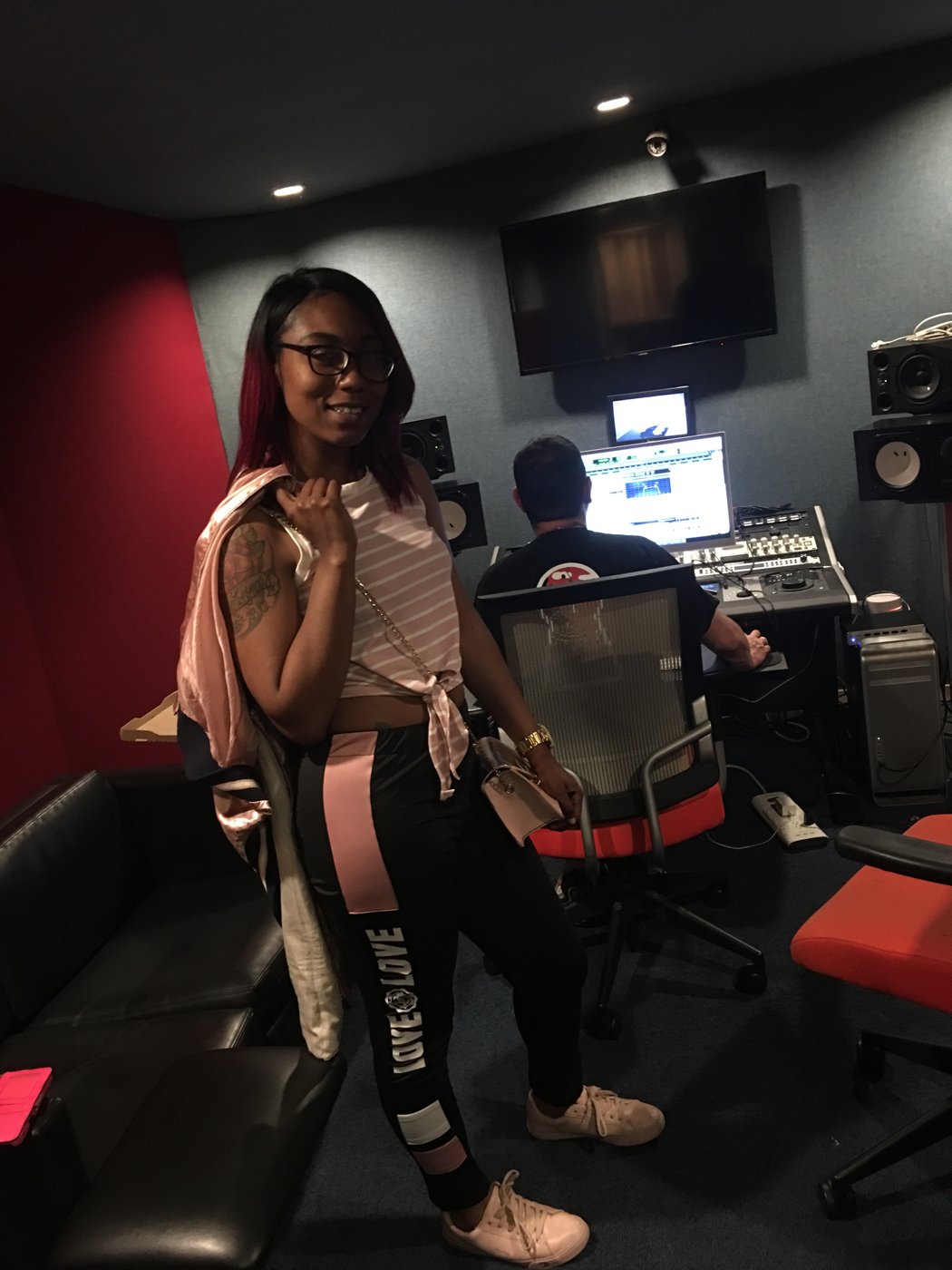 Adry'Anna Couture in the recording studio
